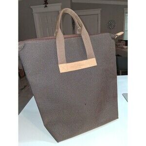 Moet chandon wine or beach tote canvas carrier bag Medium size leather straps